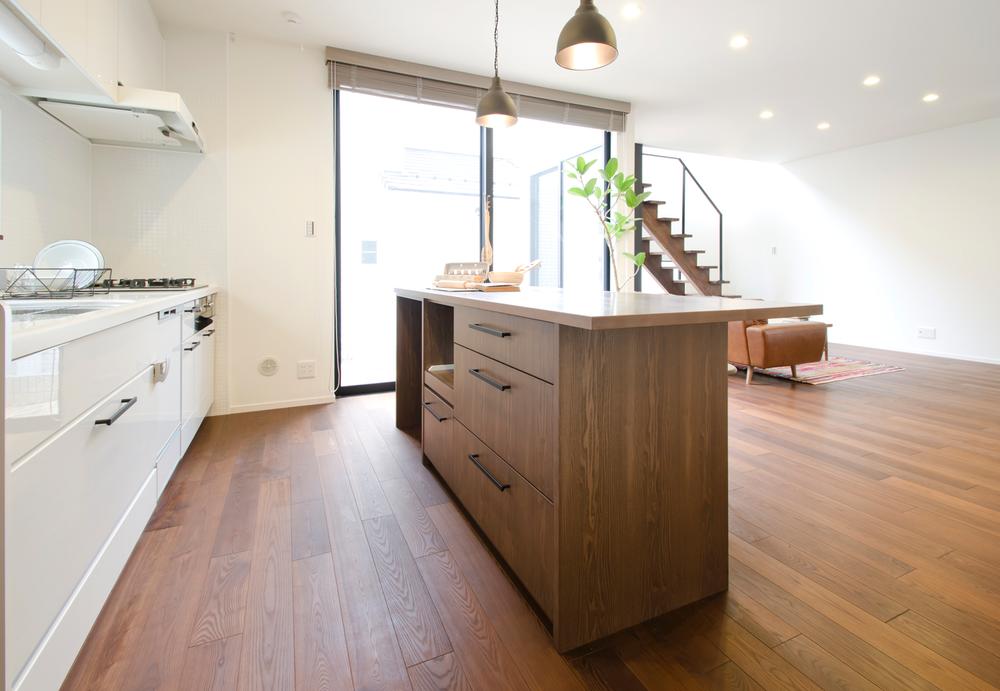 Model house photo. Kitchen