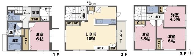Floor plan. 29,980,000 yen, 4LDK, Land area 77.07 sq m , Building area 97.2 sq m
