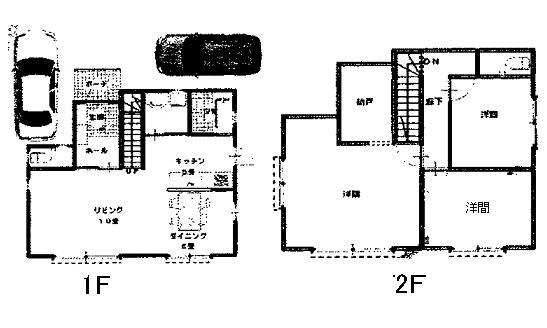 Floor plan. 23,900,000 yen, 3LDK, Land area 182.71 sq m , Building area 101.84 sq m 3LDK