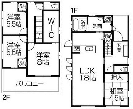 Floor plan. 32,800,000 yen, 4LDK, Land area 165.3 sq m , Building area 108.47 sq m All-electric Cute