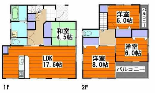 Floor plan. 23 million yen, 4LDK, Land area 253.98 sq m , Building area 104.33 sq m
