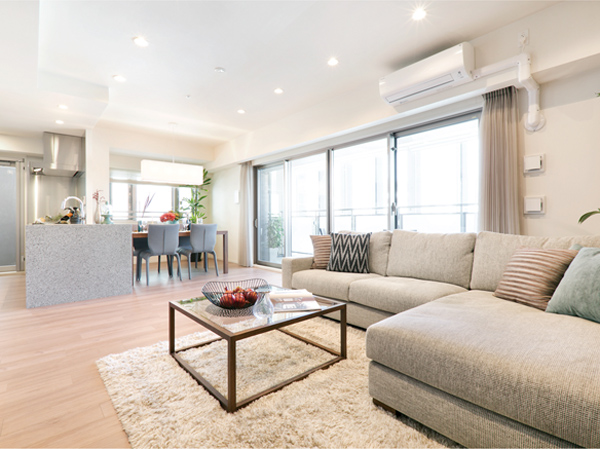 Refreshing light is full of living-dining kitchen