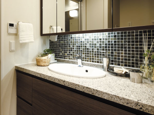 Bathing-wash room.  [bathroom] Easy Care and plenty of storage, Basin around always neat and clean.  ※ 1