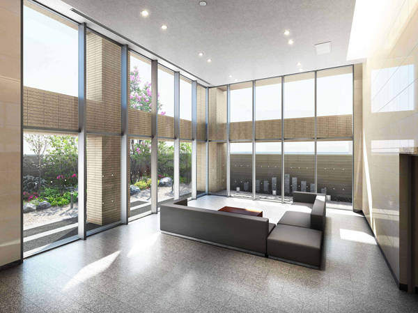 Shared facilities.  [Entrance Hall Rendering] Bright and airy entrance hall of the two-layer blow.