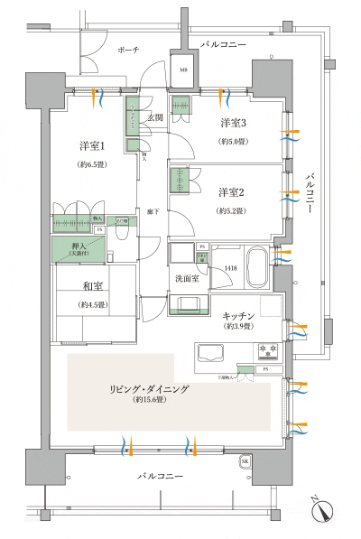 Floor: 4LDK, occupied area: 85.31 sq m, Price: 39,672,375 yen ~ 42,243,805 yen