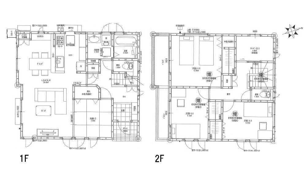 Floor plan. 28.5 million yen, 4LDK, Land area 87.86 sq m , Building area 109.08 sq m