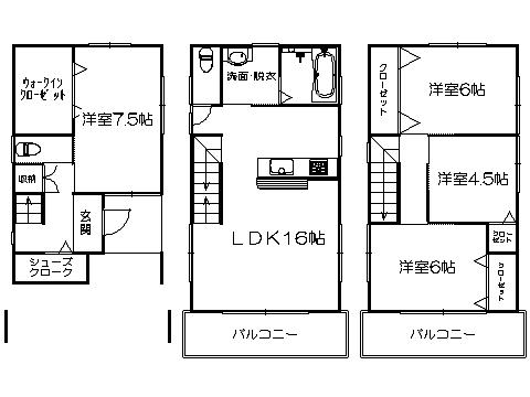 Floor plan. 32,800,000 yen, 4LDK, Land area 74.86 sq m , Building area 102.26 sq m ※ Floor plan current state priority