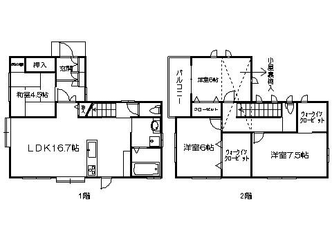 Floor plan. 28.8 million yen, 4LDK, Land area 152.29 sq m , Building area 104.33 sq m   ※ Floor plan current state priority