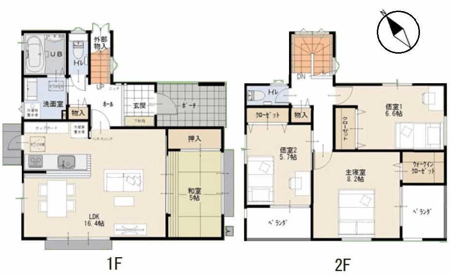 Floor plan. 33,800,000 yen, 4LDK, Land area 128.64 sq m , Building area 103.07 sq m