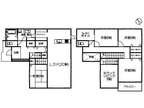 Floor plan. 36,800,000 yen, 4LDK, Land area 185.39 sq m , Building area 144.49 sq m ※ Floor plan current state priority