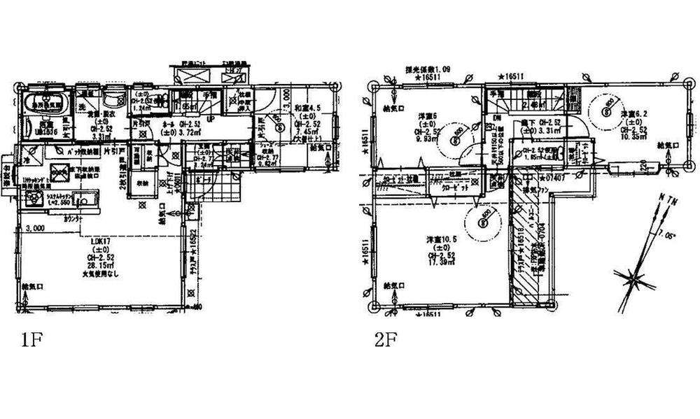 Floor plan. 27,800,000 yen, 4LDK, Land area 1,108.13 sq m , Building area 103.01 sq m 1F 17LDK 4.5 sum 2F 10.5 Hiroshi 6.2 Hiroshi 6 Hiroshi toilet