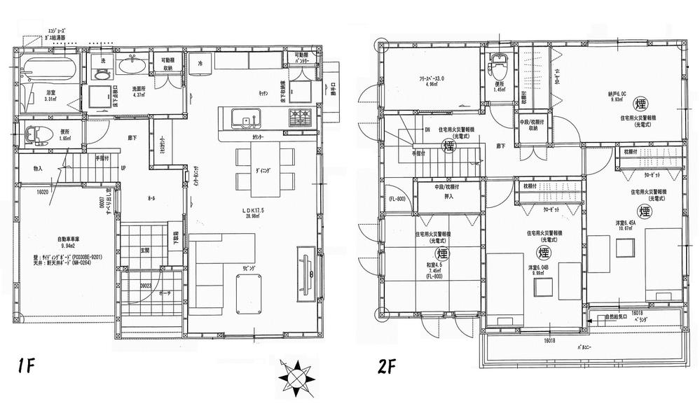 Floor plan. 32,800,000 yen, 4LDK, Land area 101.66 sq m , Building area 109.15 sq m Free Space Available