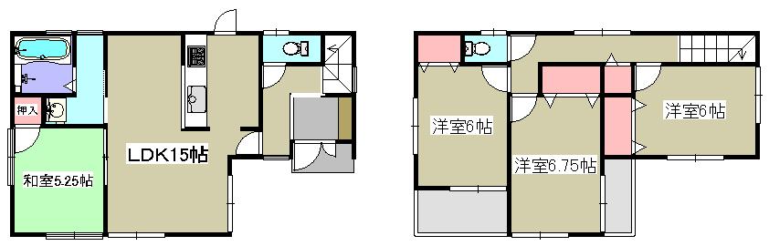 Floor plan. 23.8 million yen, 4LDK, Land area 100.45 sq m , Building area 93.14 sq m flat of new properties. AL Takatori Station 6-minute walk. 2 kaizen room 6 quires more. 