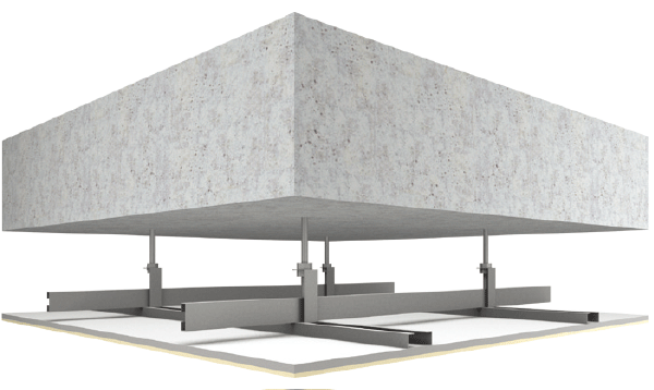 Building structure.  [Double ceiling] It has adopted a double ceiling structure sandwiching the air layer between the floor slab and the ceiling. With to reduce the transmitted sound of upstairs, It can flexibly accommodate future renovation. (Conceptual diagram)