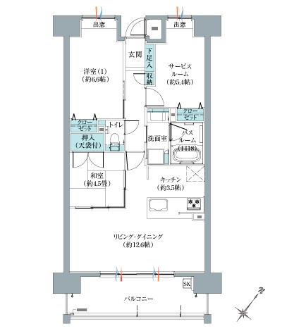 Floor: 2LDK + S, the occupied area: 68.99 sq m, Price: 24,700,000 yen ~ 26,900,000 yen