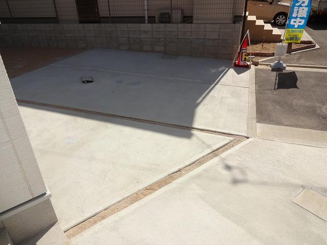 Parking lot. It is two available parking of car spaces