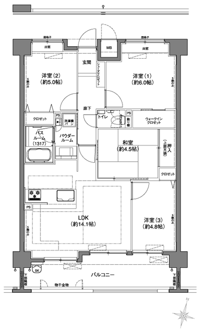 Floor: 4LDK, occupied area: 73.48 sq m, Price: 27.4 million yen