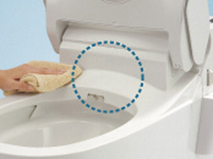 Toilet.  [Sukimaresu design] There is no gap between the dirt easily accumulate toilet seat and a toilet bowl, Easily is clean. I lost my edge back the hand was difficult to reach up to this. (Same specifications)