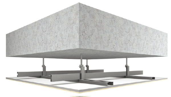 Building structure.  [Double ceiling] It has adopted a double ceiling structure sandwiching the air layer between the floor slab and the ceiling. With to reduce the transmitted sound of upstairs, It can flexibly accommodate future renovation. (Conceptual diagram)