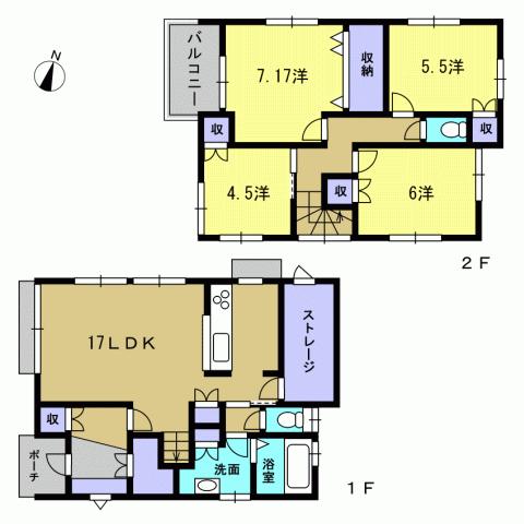 Floor plan. 29,980,000 yen, 4LDK, Land area 128.28 sq m , Building area 102.61 sq m 4LDK