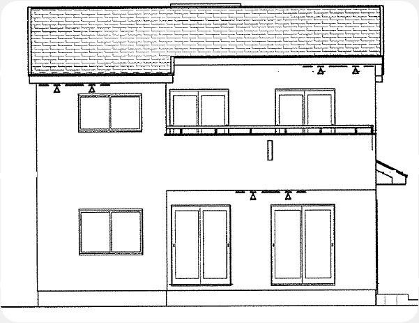 Rendering (appearance). South side elevational view