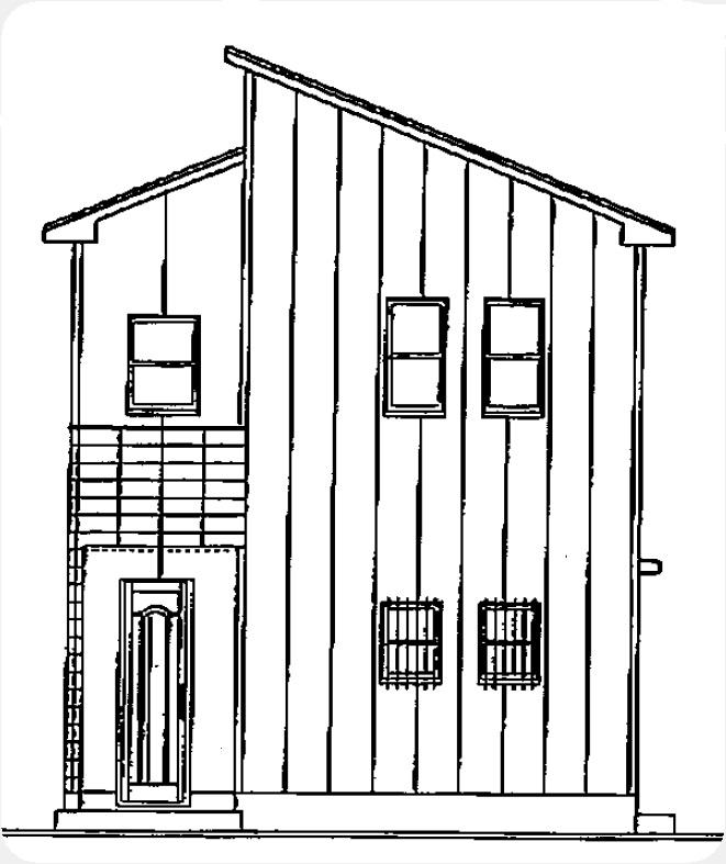 Rendering (appearance). West side elevational view