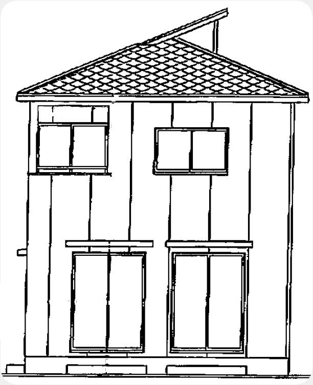 Rendering (appearance). East side elevational view