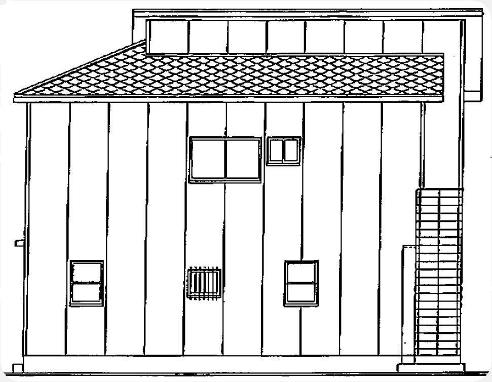 Rendering (appearance). North side elevational view