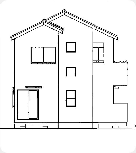 Rendering (appearance). West side elevational view