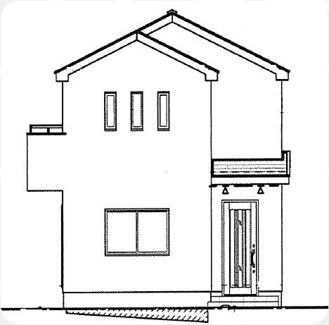 Rendering (appearance). East side elevational view