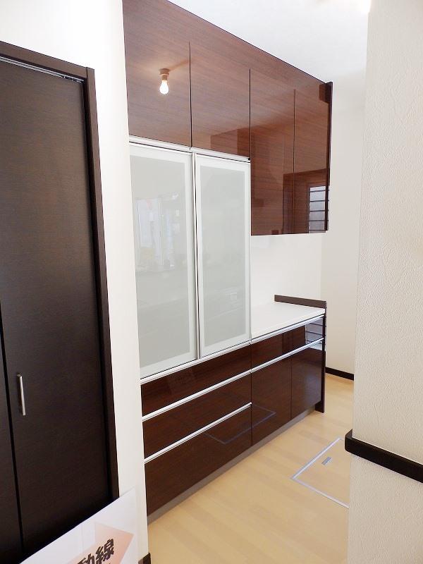 Kitchen. Now it has a cupboard in the kitchen back. Storage is plenty