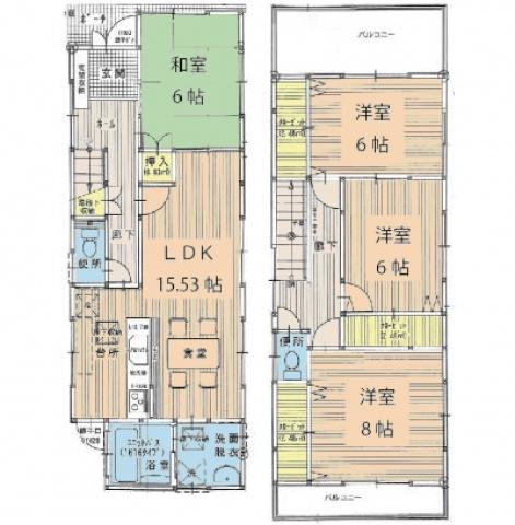 Floor plan. 32,800,000 yen, 4LDK, Land area 103.5 sq m , Building area 104.33 sq m