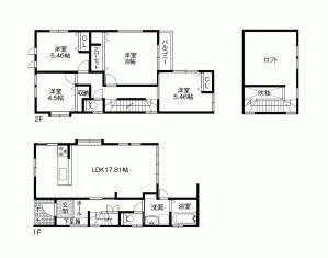 Floor plan. 32,200,000 yen, 4LDK, Land area 124.9 sq m , Building area 101.85 sq m