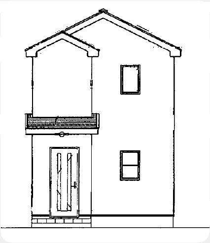 Rendering (appearance). Building 2 West side elevational view