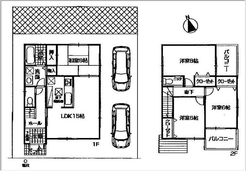 Floor plan. 24,800,000 yen, 4LDK, Land area 146.09 sq m , Building area 95.58 sq m