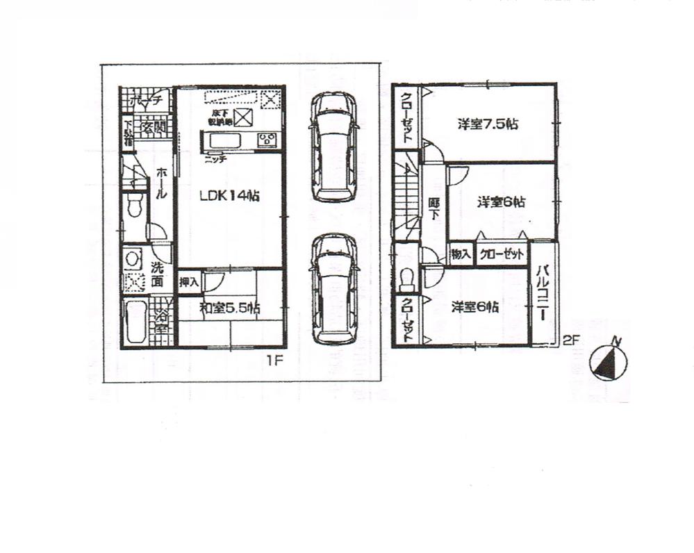 Floor plan. 34,800,000 yen, 4LDK, Land area 99.91 sq m , Building area 92.34 sq m