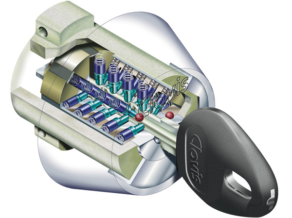 Security.  [Security performance is high key ・ cylinder] An illegal copy is almost impossible, The key difference between the number has been achieved 5 trillion ways the (theoretical value). (Conceptual diagram)