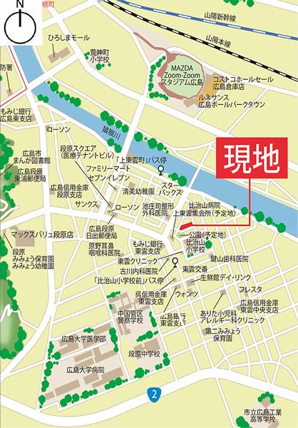Local guide map.  ※ Near the guide map