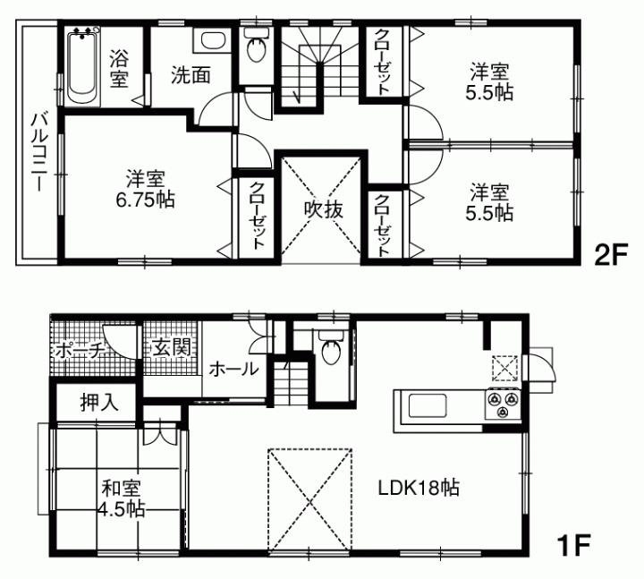 Floor plan. 33,500,000 yen, 4LDK, Land area 102.03 sq m , Building area 98.12 sq m