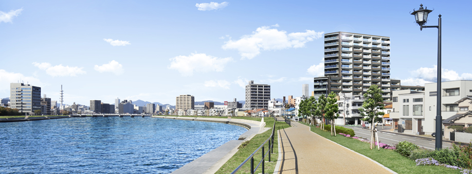 The local neighborhood photo of April 2013 shooting, The appearance Rendering those CG synthesis (in fact a slightly different)