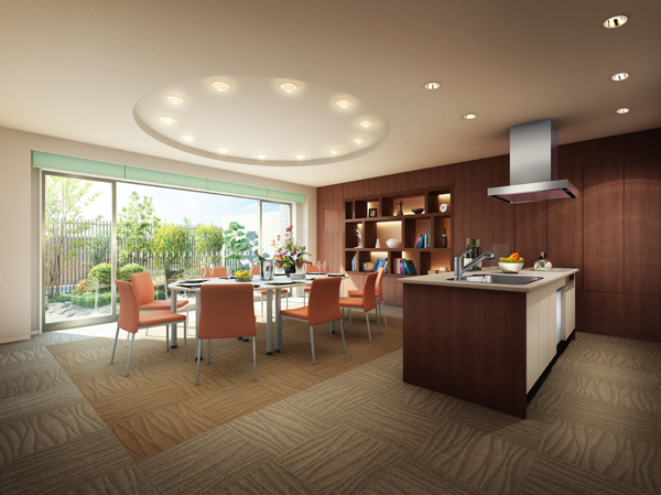 Space "party room" that dress better live it is gathering an alternating current (Rendering)