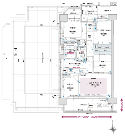Floor: 3LDK + S (storeroom), the occupied area: 84.65 sq m, Price: 40,710,000 yen