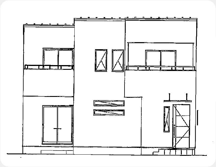 Rendering (appearance). South side elevational view