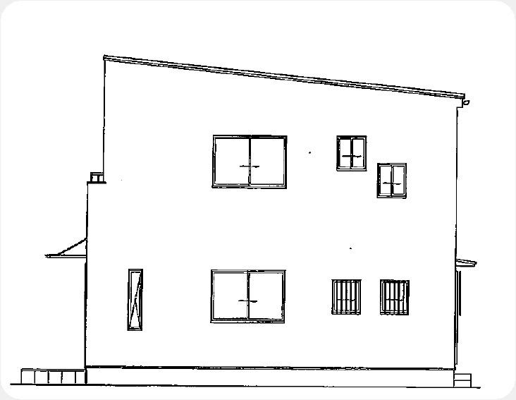 Rendering (appearance). East side elevational view