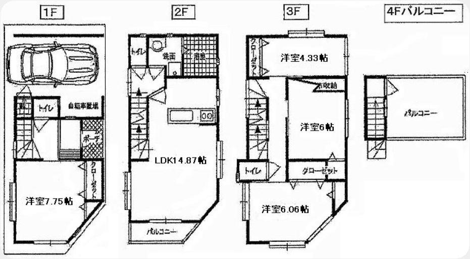 Floor plan. 36,800,000 yen, 4LDK, Land area 49.58 sq m , Building area 115.15 sq m