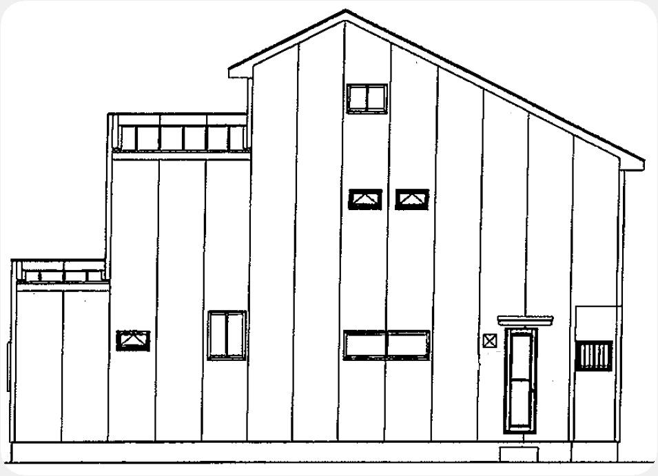 Rendering (appearance). North side elevational view