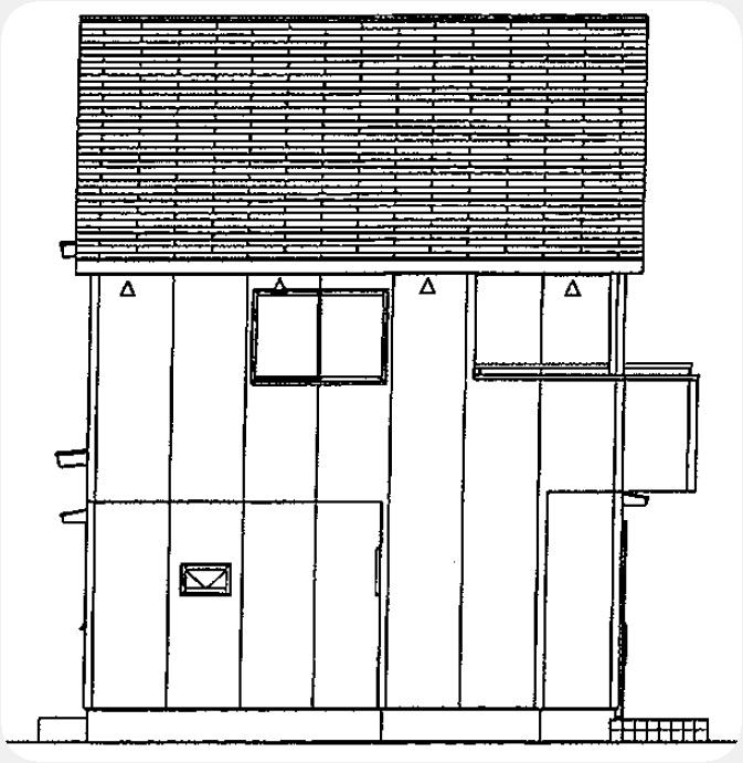 Rendering (appearance). West side elevational view