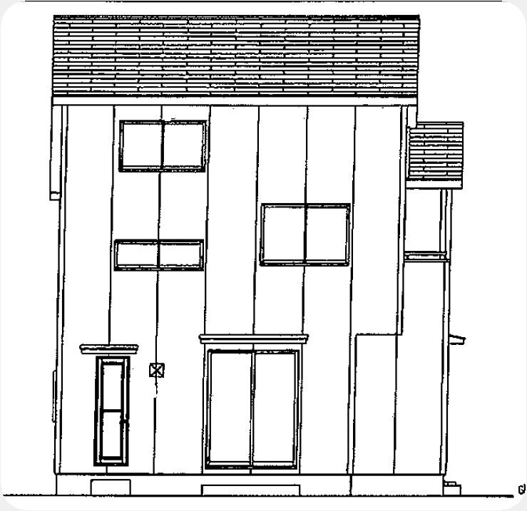 Rendering (appearance). West side elevational view