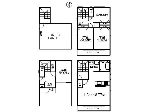 Floor plan. 33,800,000 yen, 4LDK, Land area 70 sq m , Building area 122.1 sq m ※ Floor Plan current state priority