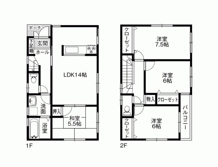 Floor plan. 32,800,000 yen, 4LDK, Land area 99.91 sq m , Building area 92.34 sq m